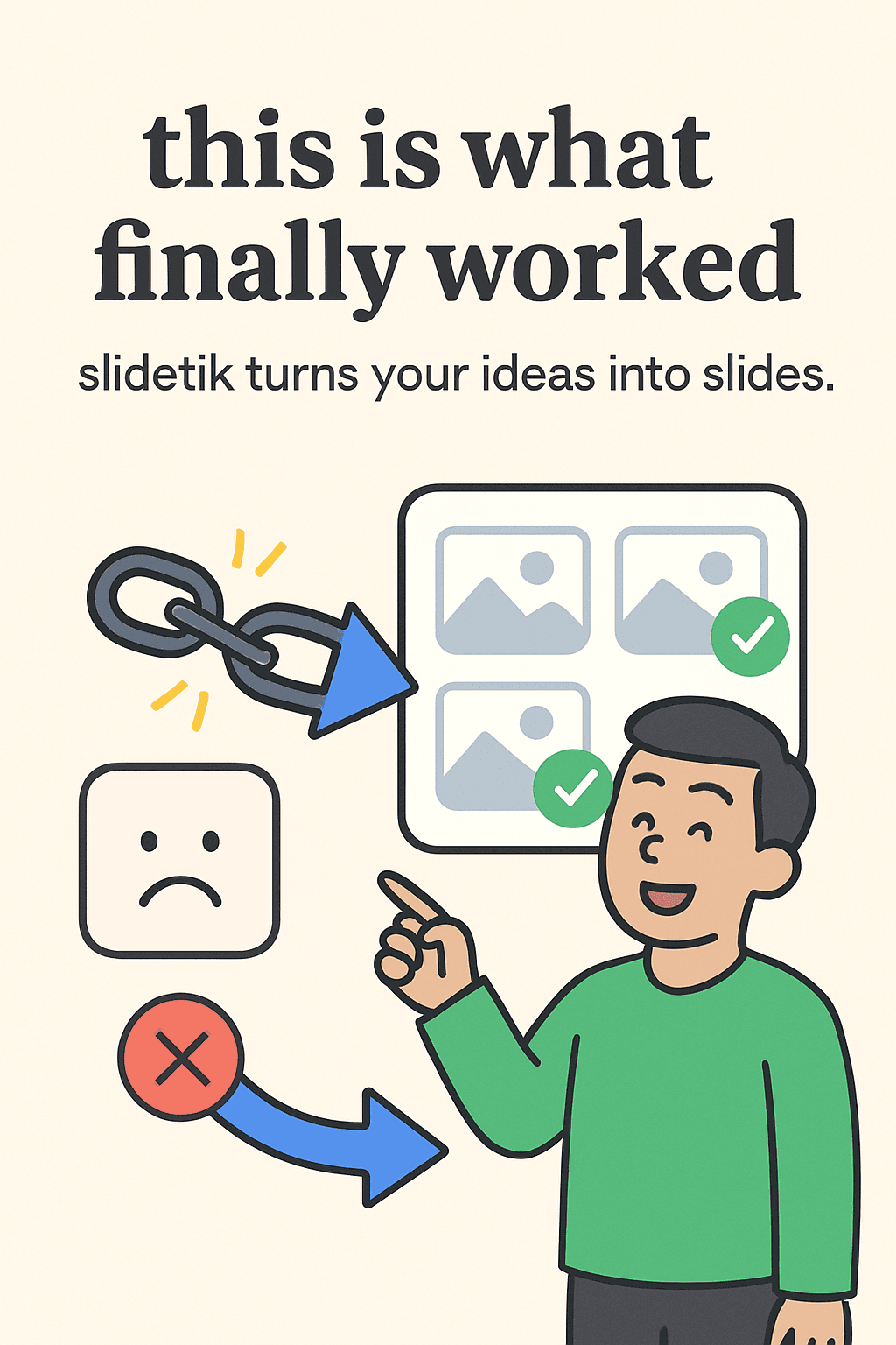 Slidetik output: a 9-slide TikTok deck generated from a SaaS homepage URL.
